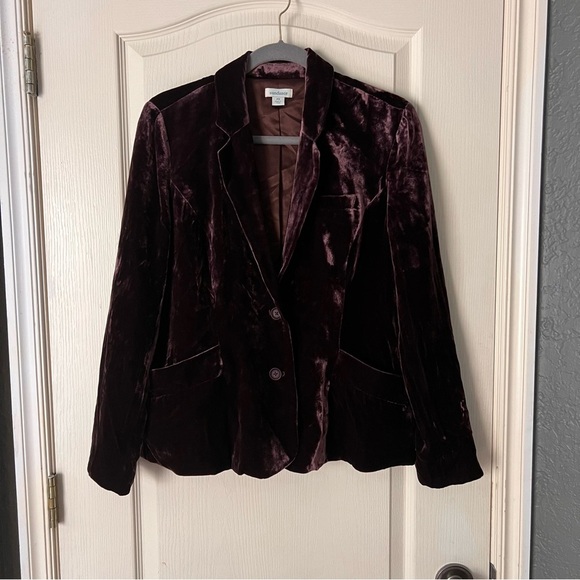 Sundance Sofia Crushed Velvet Wolfe
Purple Blazer, Size 8P - Picture 8 of 13